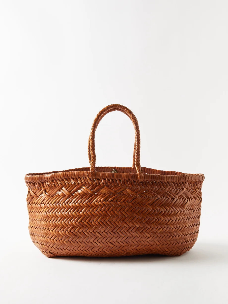 Triple Jump woven-leather basket bag | Matches (UK)