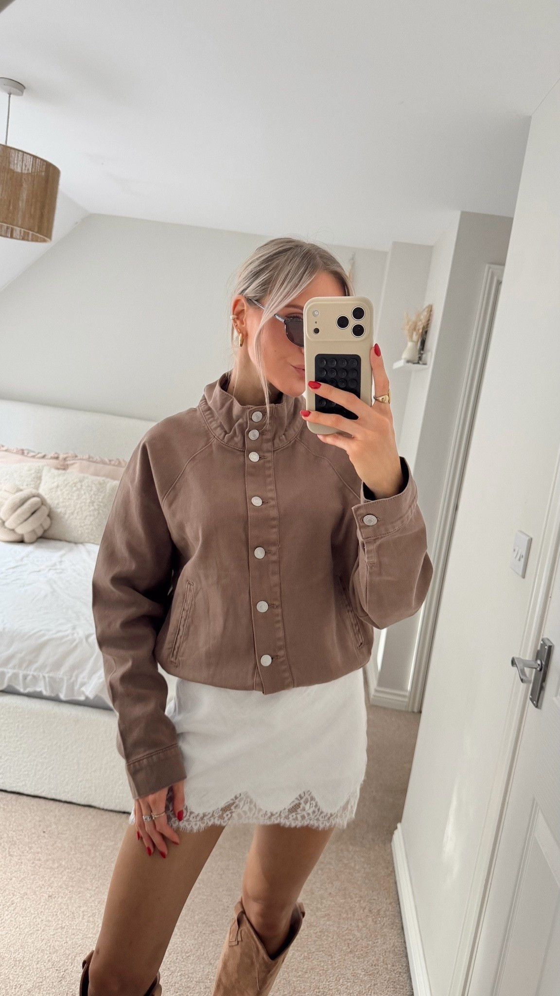September means early autumn outfits 🤎🍂 this with the cowboy boots is my favourite!✨

#autumnoutfits #autumnwardrobe #dailyoutfits 

Autumn capsule wardrobe , funnel neck jacket , lace trim skirt , transitional autumn outfits

#LTKuk #LTKautumn #LTKshoes