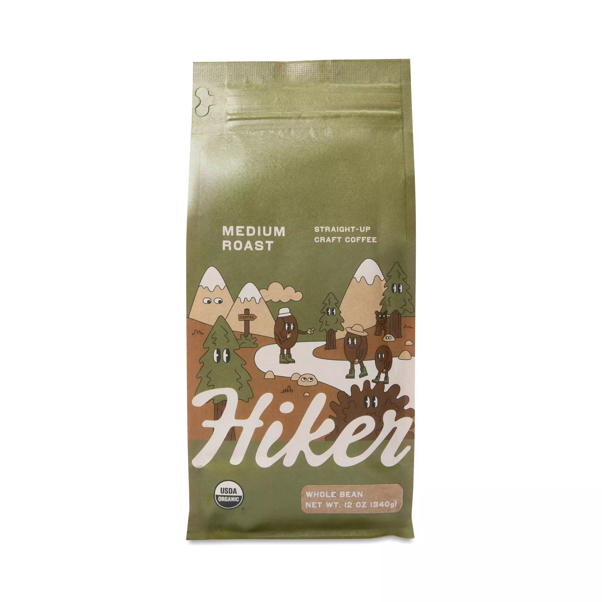 Hiker Coffee Whole Bean Coffee, Medium Roast 12 oz bag, Whole Bean | Thrive Market