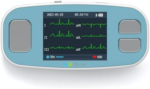 EMAY 6L Portable ECG Monitor | Record ECG and Heart Rate in 6 Channels | Compatible with Smartpho... | Amazon (US)