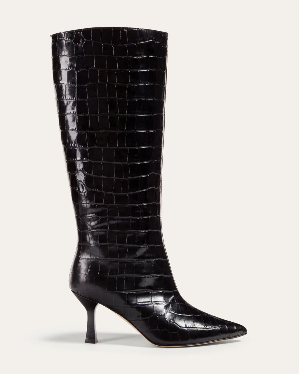 Ana Boot, Black Croc | Dear Frances