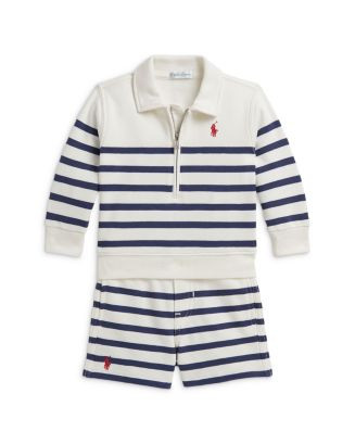 Ralph Lauren Polo Boys' Striped French Terry Pullover & Shorts - Baby | Bloomingdale's Kids | Bloomingdale's (AU)