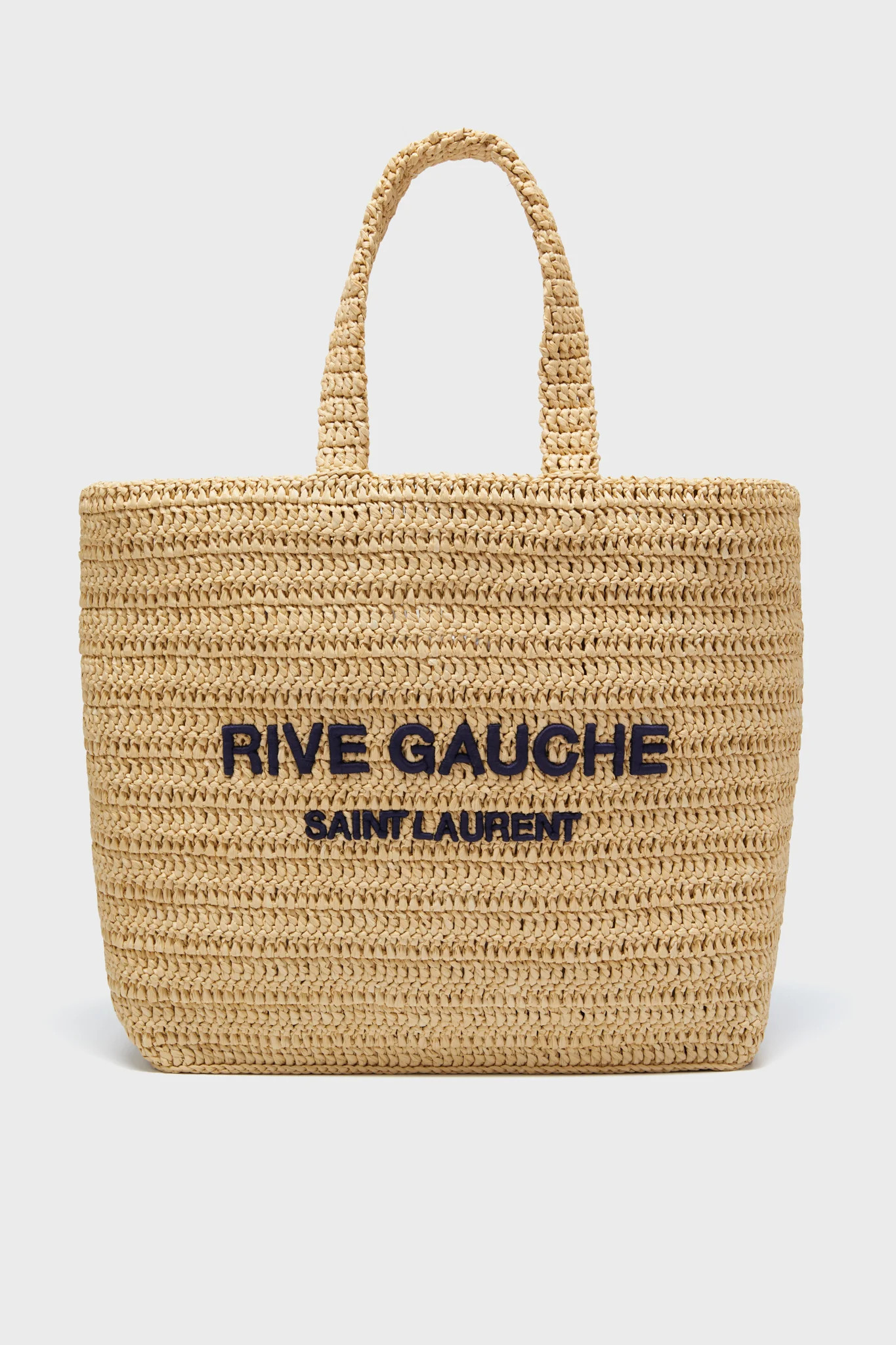 Saint Laurent Raffia Rive Gauche Tote Bag | Tuckernuck (US)