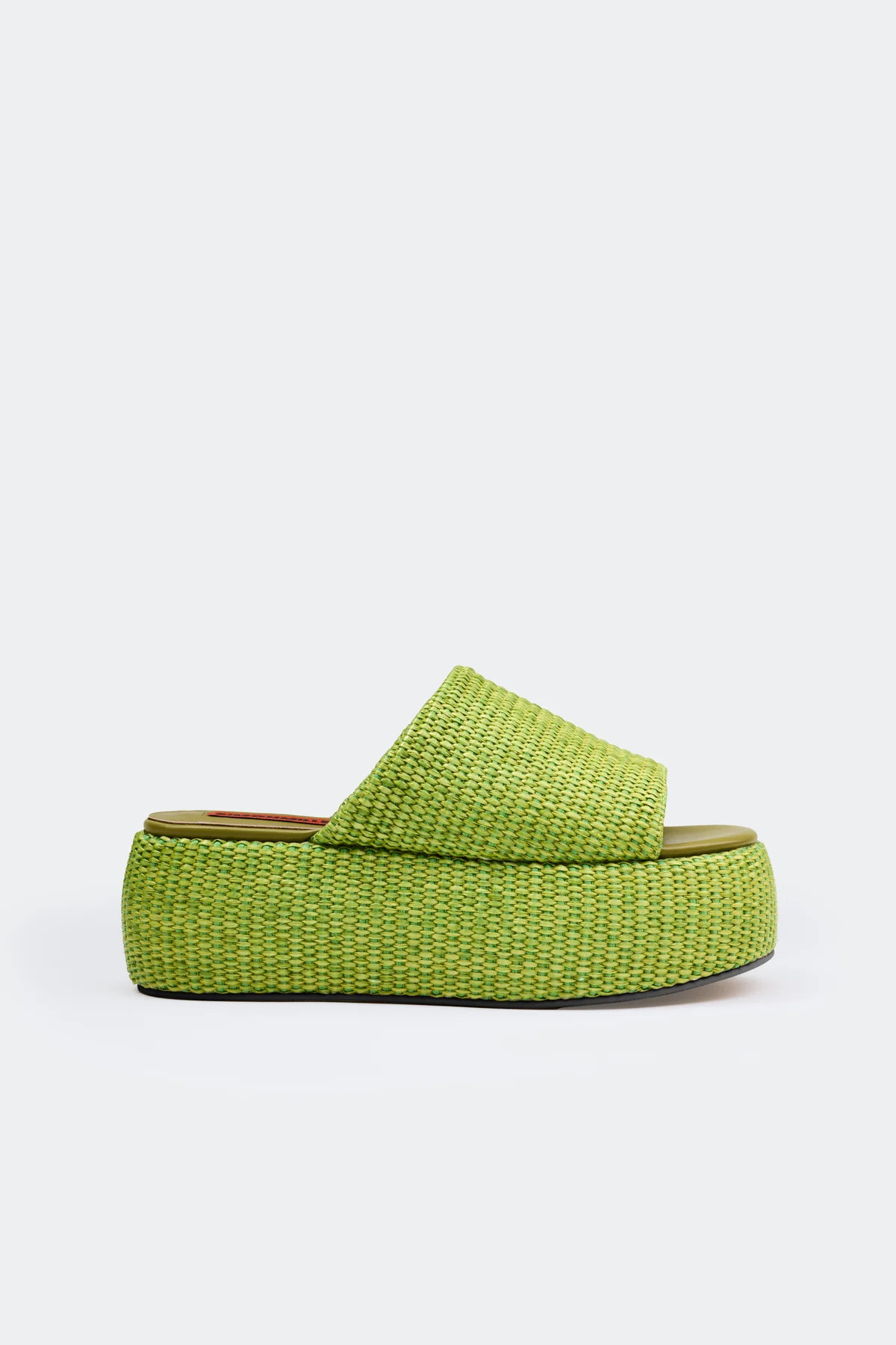 Raffia
           Cloudy Platform in Moss Green | Simon Miller