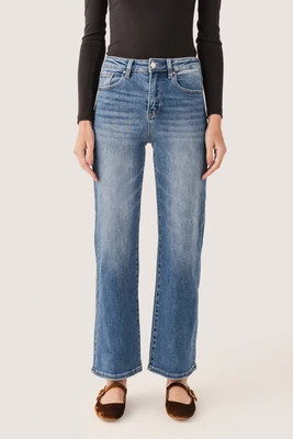 Risen Sophie High Rise Relaxed Straightleg Jeans | Social Threads