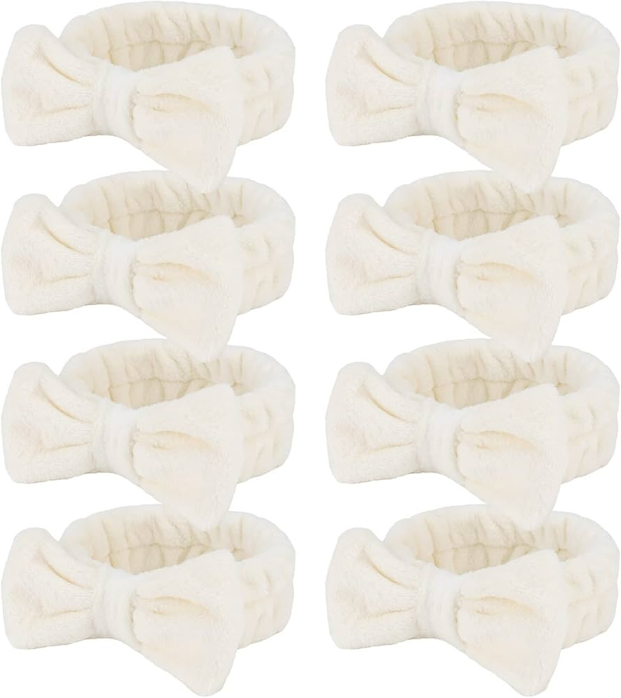 Ondder Spa Headband for Washing Face 8 Pack Beige Skincare Makeup Headbands | Amazon (US)