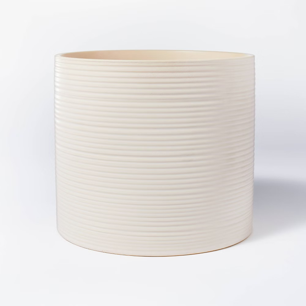 7" x 8" Textured Ceramic Vase Off White - Threshold™ designed with Studio McGee | Target