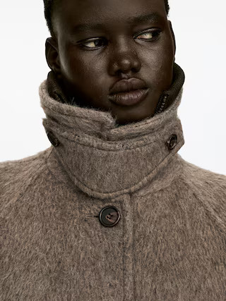 Wool-Alpaca Blend Coat – Dark Mole – Women – ARKET GB | Arket UK