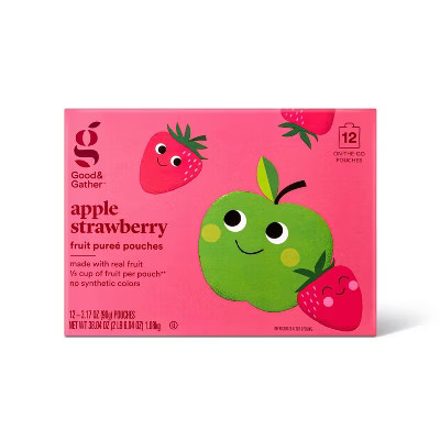 Applesauce Pouches Strawberry - 12ct - Good & Gather™ | Target