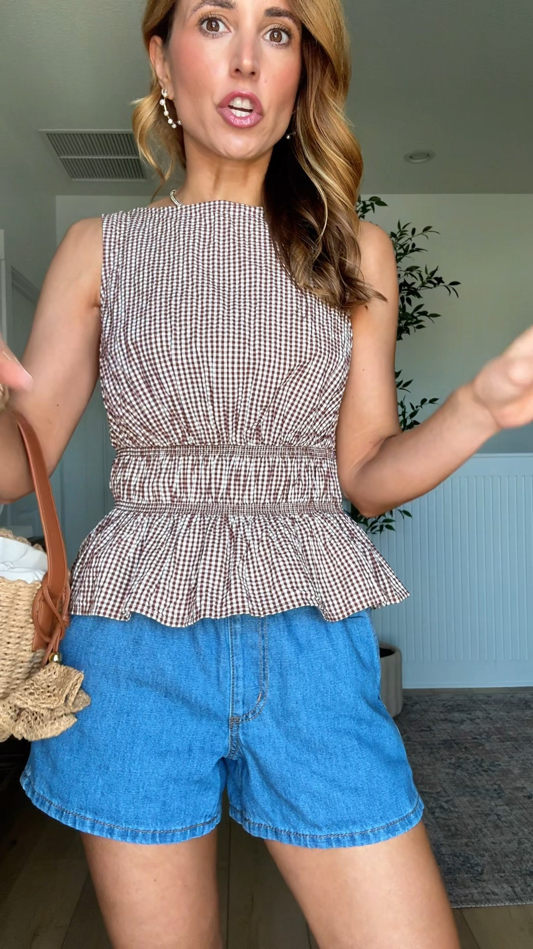 New target arrivals I am loving for spring and summer. Vacation outfits. Easter outfits. Resort wear. Elevated casual outfit. Neutral wedges and slide sandals and mules (all TTS). Denim shorts. Denim beach shorts. Pull-on style denim shorts. Spring outfits. Spring style. Spring break outfits. Every day outfits. Elevated casual outfits. Wearing XS in everything.

#LTKTravel #LTKspringtrends #LTKootd