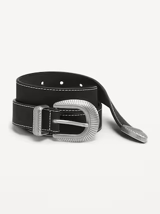 Faux Leather Heritage Belt | Old Navy (US)