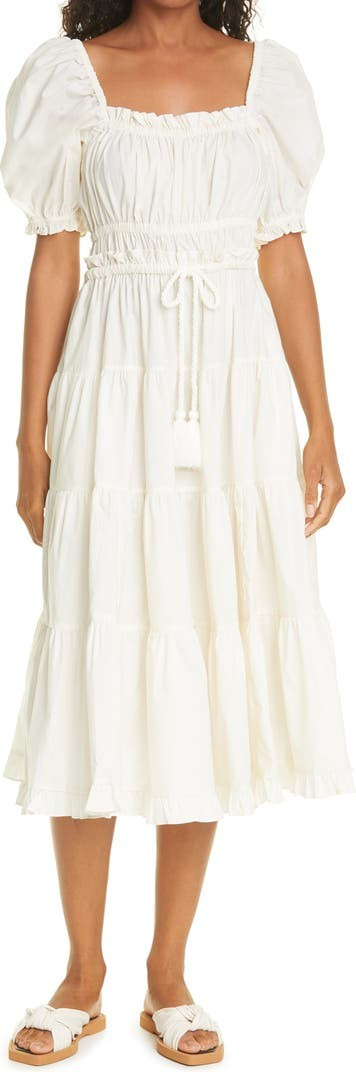 Iliana Puff Sleeve Midi Dress | Nordstrom | Nordstrom