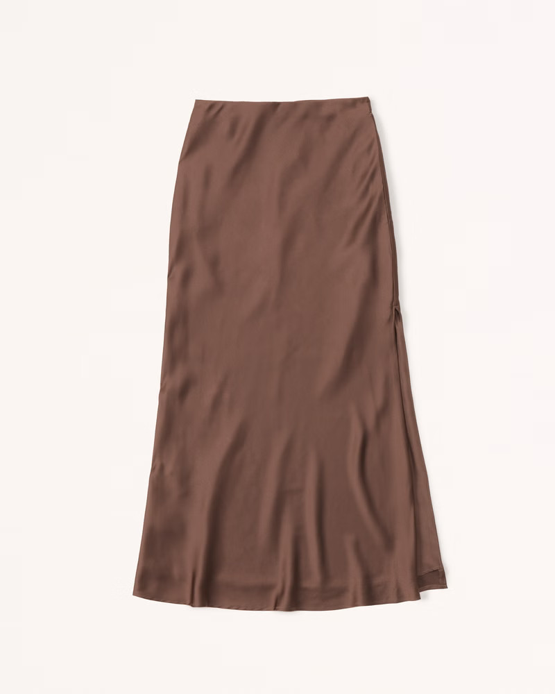 Satin Midaxi Skirt | Abercrombie & Fitch (US)