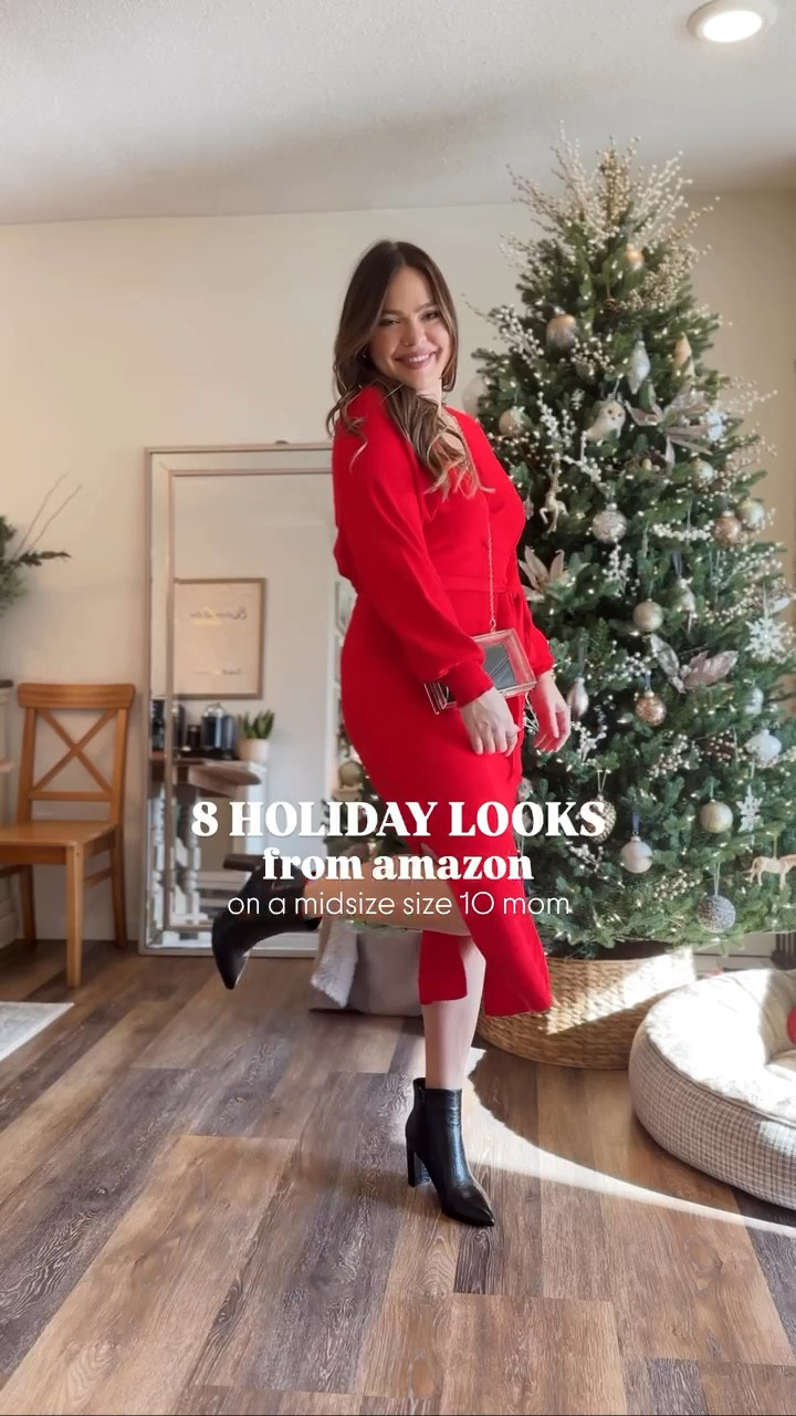 Holiday looks from Amazon on a midsize size 10 mom

#LTKMidsize #LTKCyberWeek #LTKHoliday