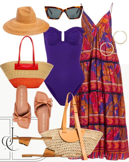 This series was a special request: how to style a cover up for swimsuits and as a regular dress! If you are going on vacation this will be a great way to save space in your bag! 

Bikini, one pieces, sandals, woven bag, hats, vacation

#LTKtravel #LTKover40 #LTKswim