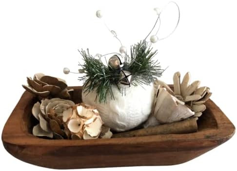 Medium Hand Carved Dough Bowl From Tzalam Wood (MAYAN WALNUT) | Amazon (US)