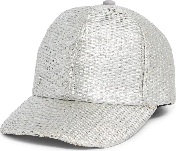 Vince Camuto Metallic Paper Baseball Cap | Nordstromrack | Nordstrom Rack