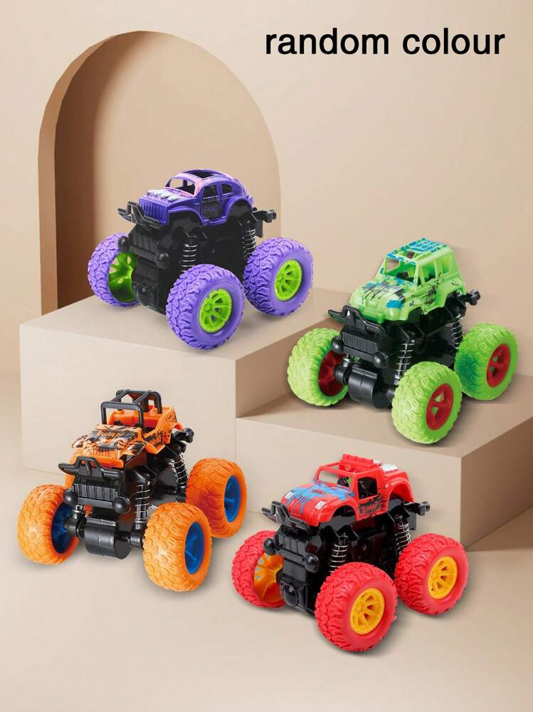 Monster Truck Toy, Friction Powered Reversible Remote Control Car Set, Gift For Boys 3-7 Years Ol... | SHEIN