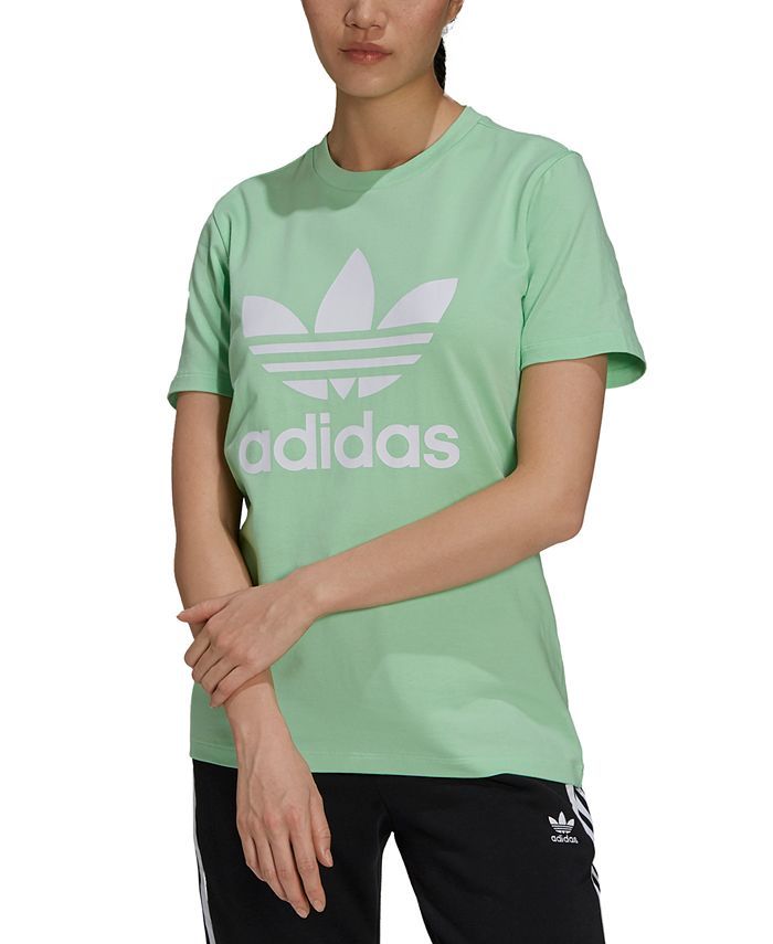 adidas Women's Classic Trefoil T-Shirt & Reviews - Tops - Women - Macy's | Macys (US)