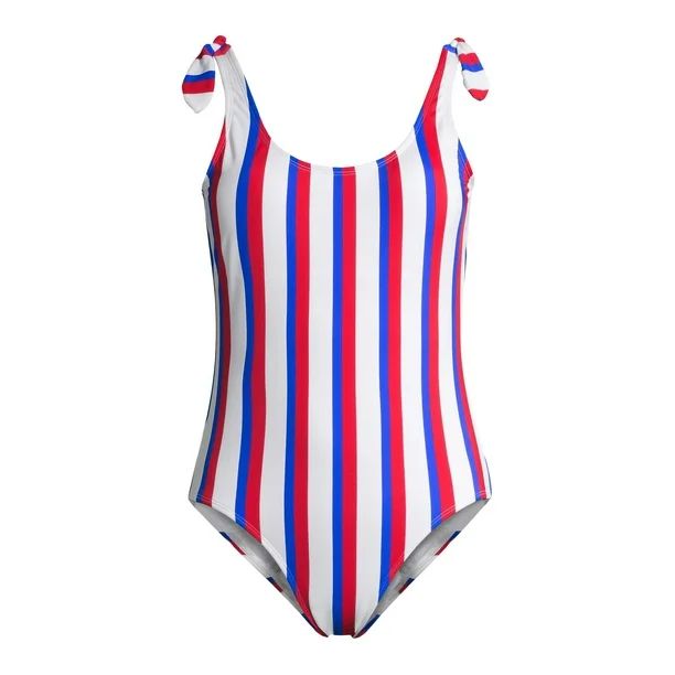 No Boundaries Juniors' Americana Stripe One Piece Swimsuit | Walmart (US)