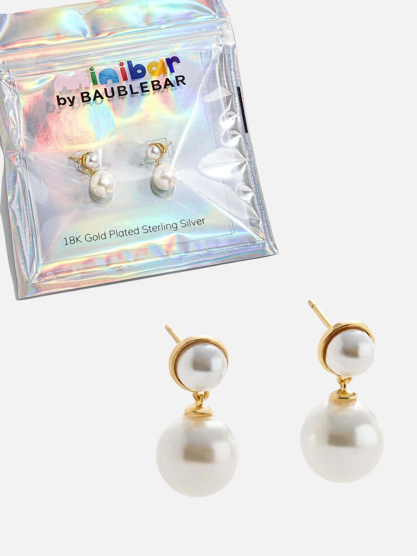 Playful Pearls 18K Gold Kids' Earrings - Pearl | BaubleBar (US)