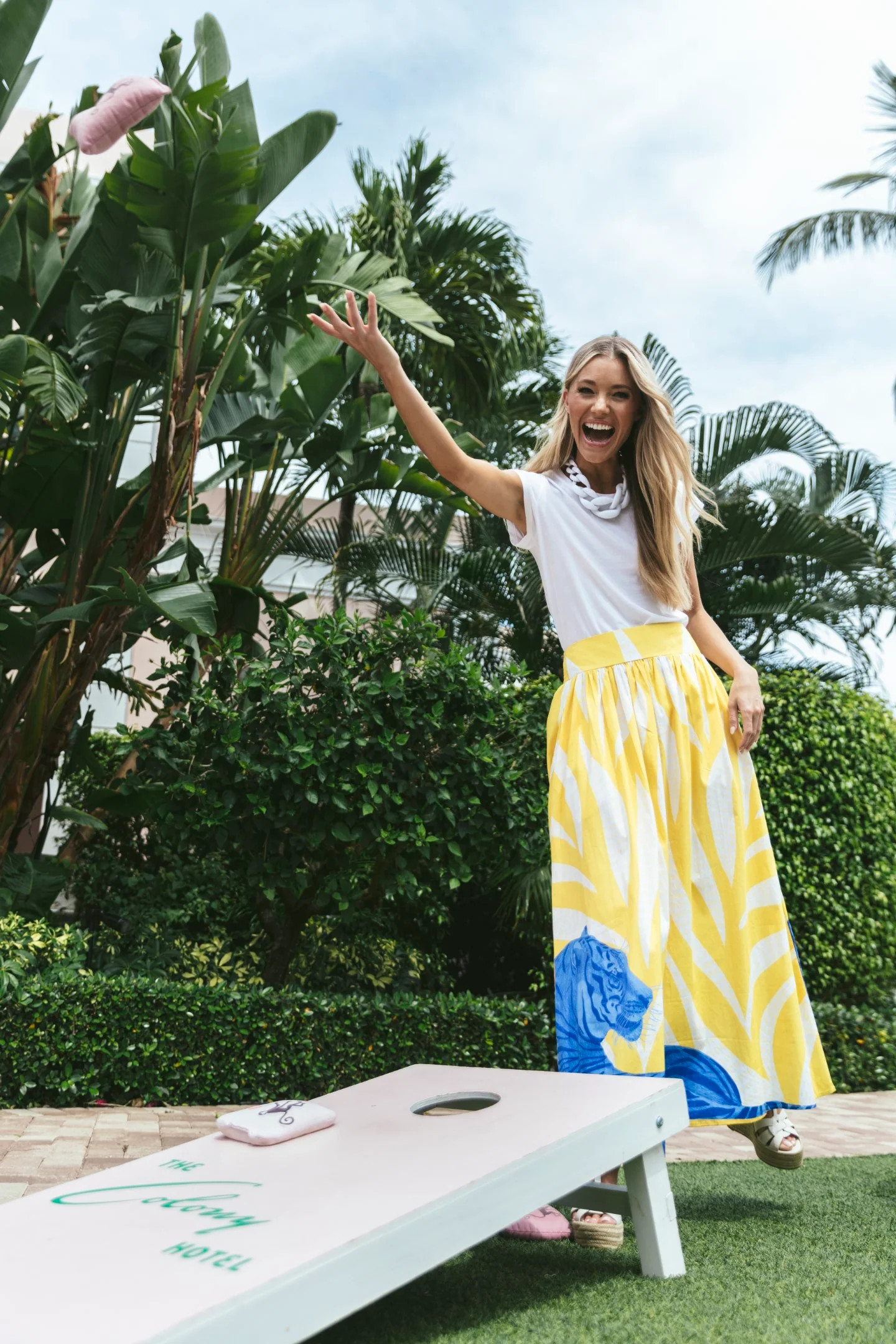 Sheridan French I Spring 2024 I Lillian Skirt in Limoncello Tigress | Sheridan French