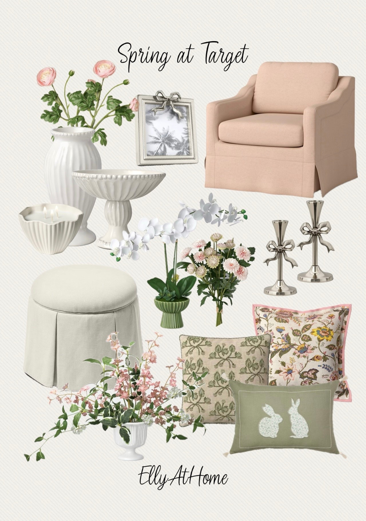 Pretty spring things at Target! Shop favorite collections, side chairs, ottoman, pink florals, arrangements, pillows+ more! Free shipping. 

#LTKdayinmylife #LTKHome