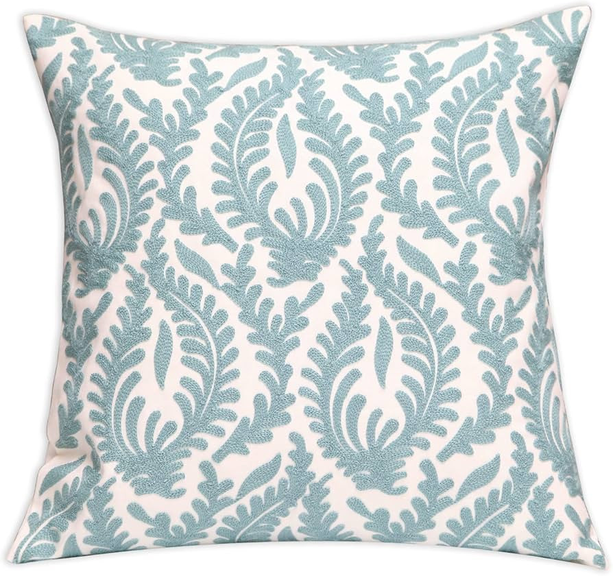 Home Sofa Embroidery Throw Pillow Covers Geometric Decorative Square Cushion Cover Cotton Outdoor... | Amazon (US)