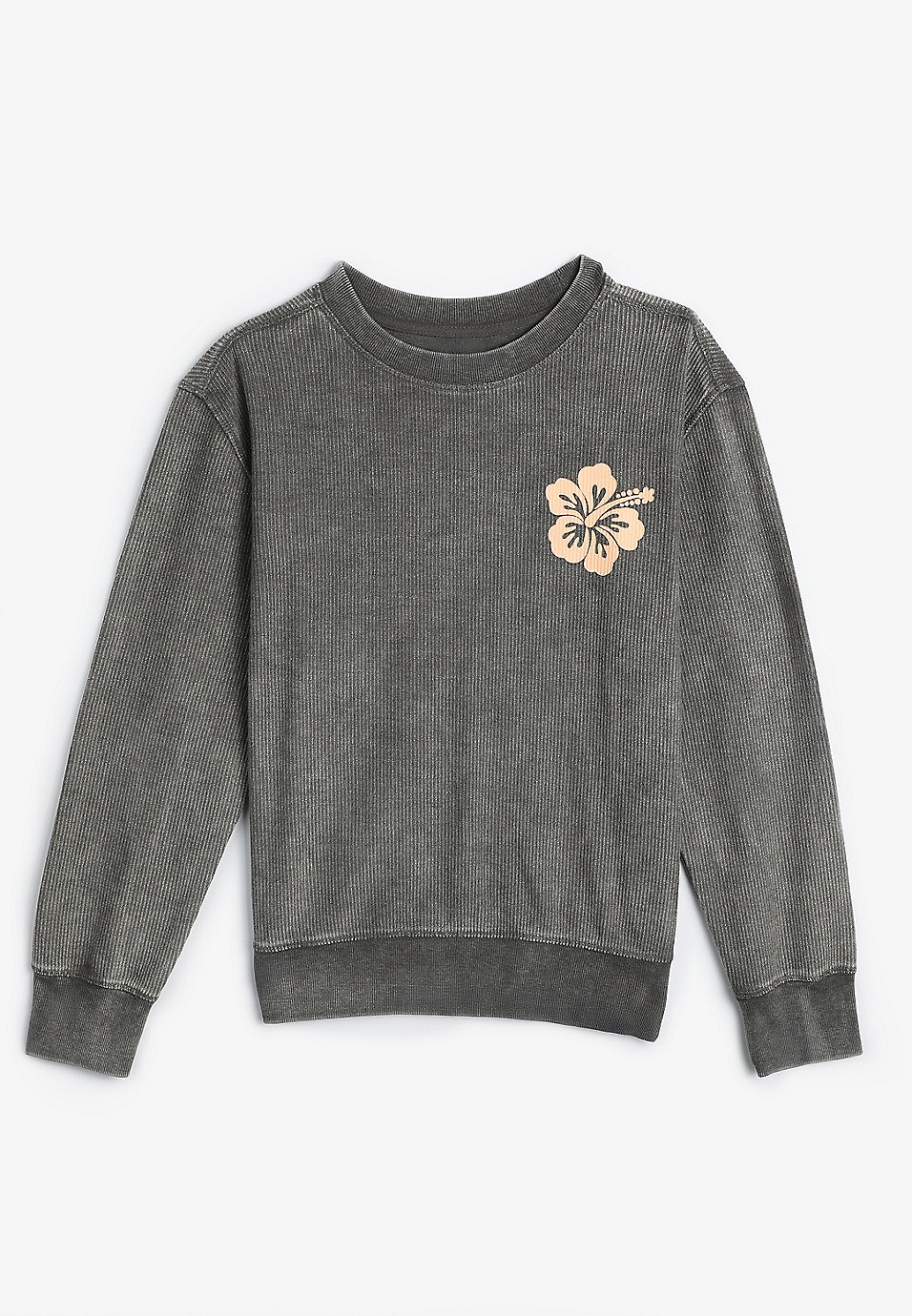 Corded Floral Crew Neck Sweatshirt | Maurices