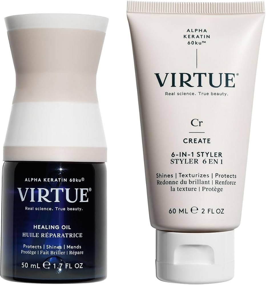 VIRTUE Healing Hair Oil & 6-in-1 Styling Cream Set | Amazon (US)