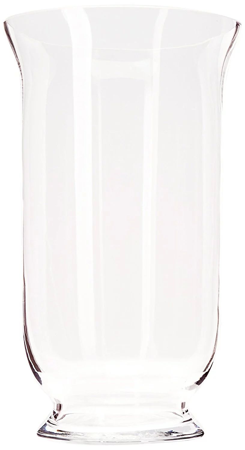 Clear Hurricane Glass Vase/Candle Holder, 12-Inch, Open: 7 inches By WGV | Walmart (US)