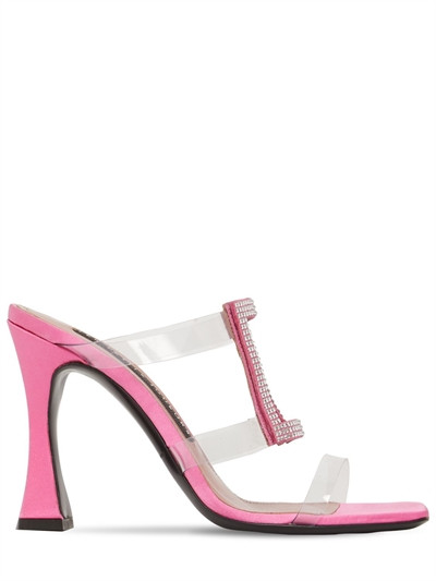 Les Petits Joueurs - 100mm hoya embellished pvc mules - Pink/Clear | Luisaviaroma | Luisaviaroma