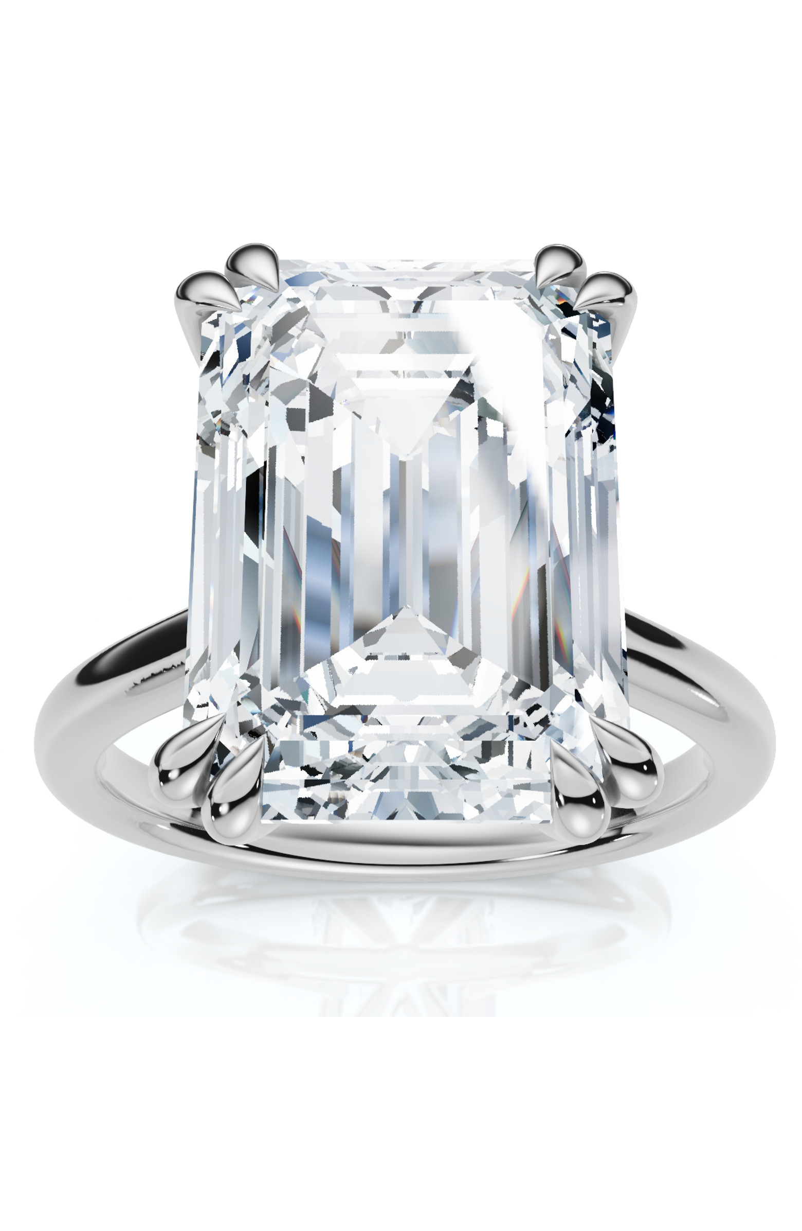 Bliss Diamond Certified 6Ct Emerald Cut Diamond Solitaire Ring 14k Gold Lab Grown | Nordstrom | Nordstrom