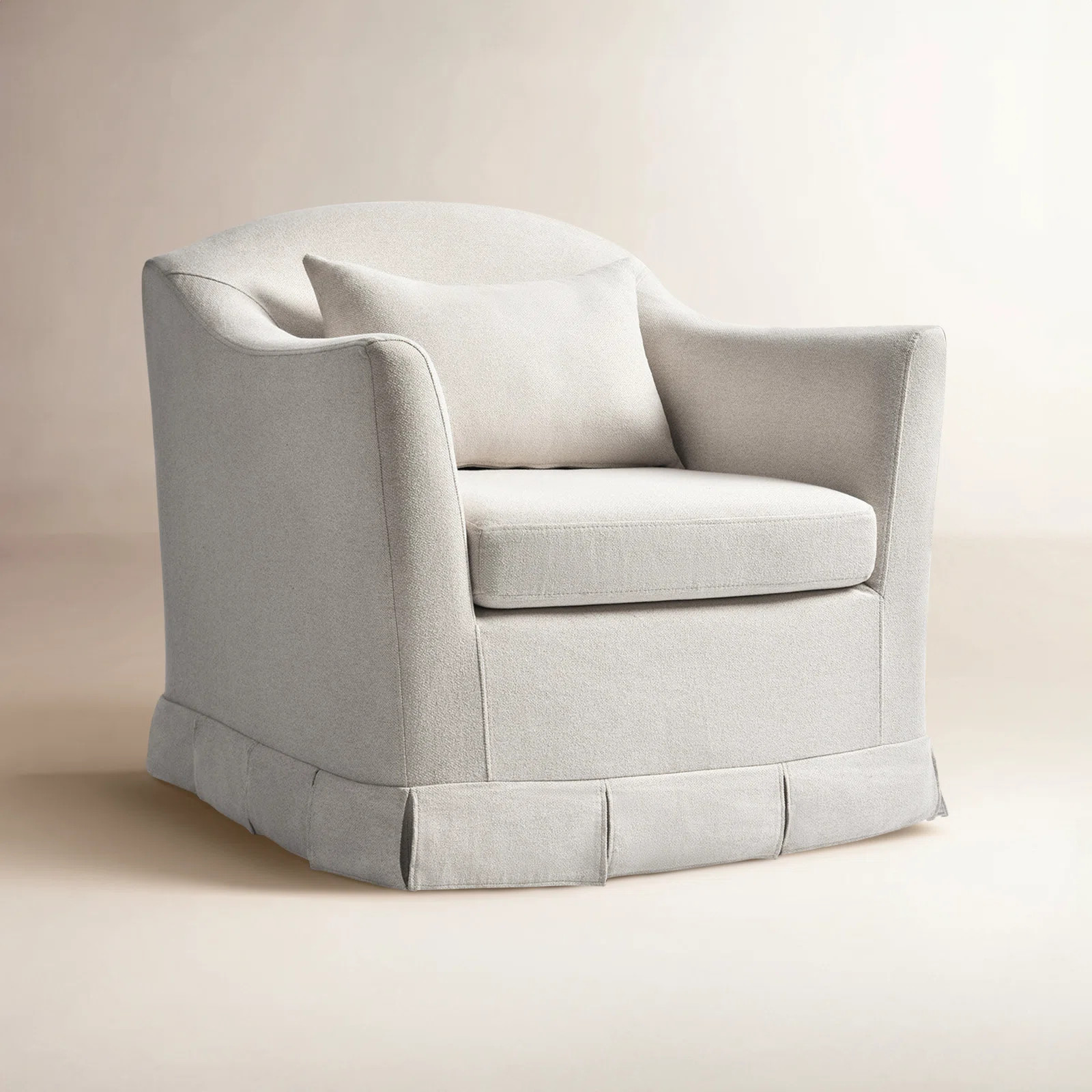 Electra Modern Farmhouse Slipcovered Swivel Armchair | Wayfair North America