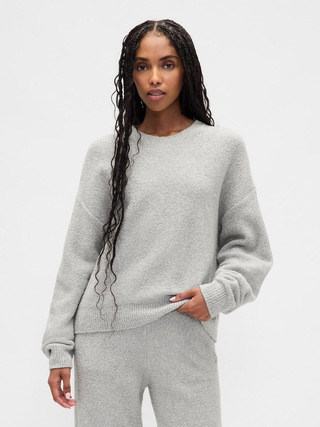 CashSoft Boucle Relaxed Crewneck Top | Gap (US)