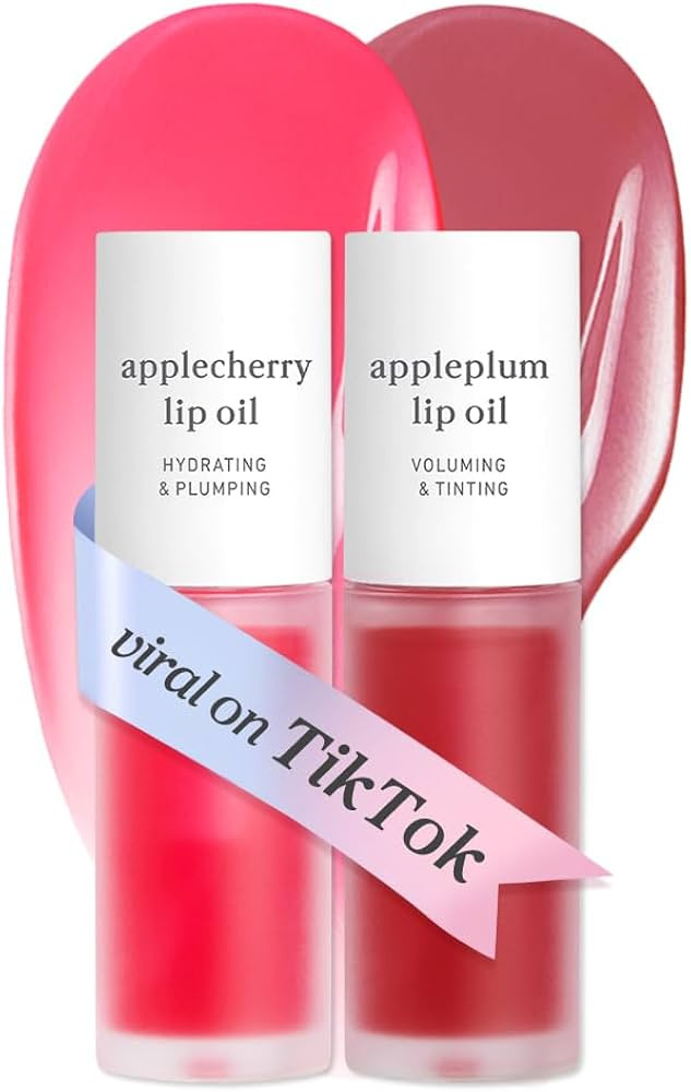 NOONI Korean Lip Oil Duo Set - Applecherry & Appleplum - Plumping Lip Gloss | Amazon (US)