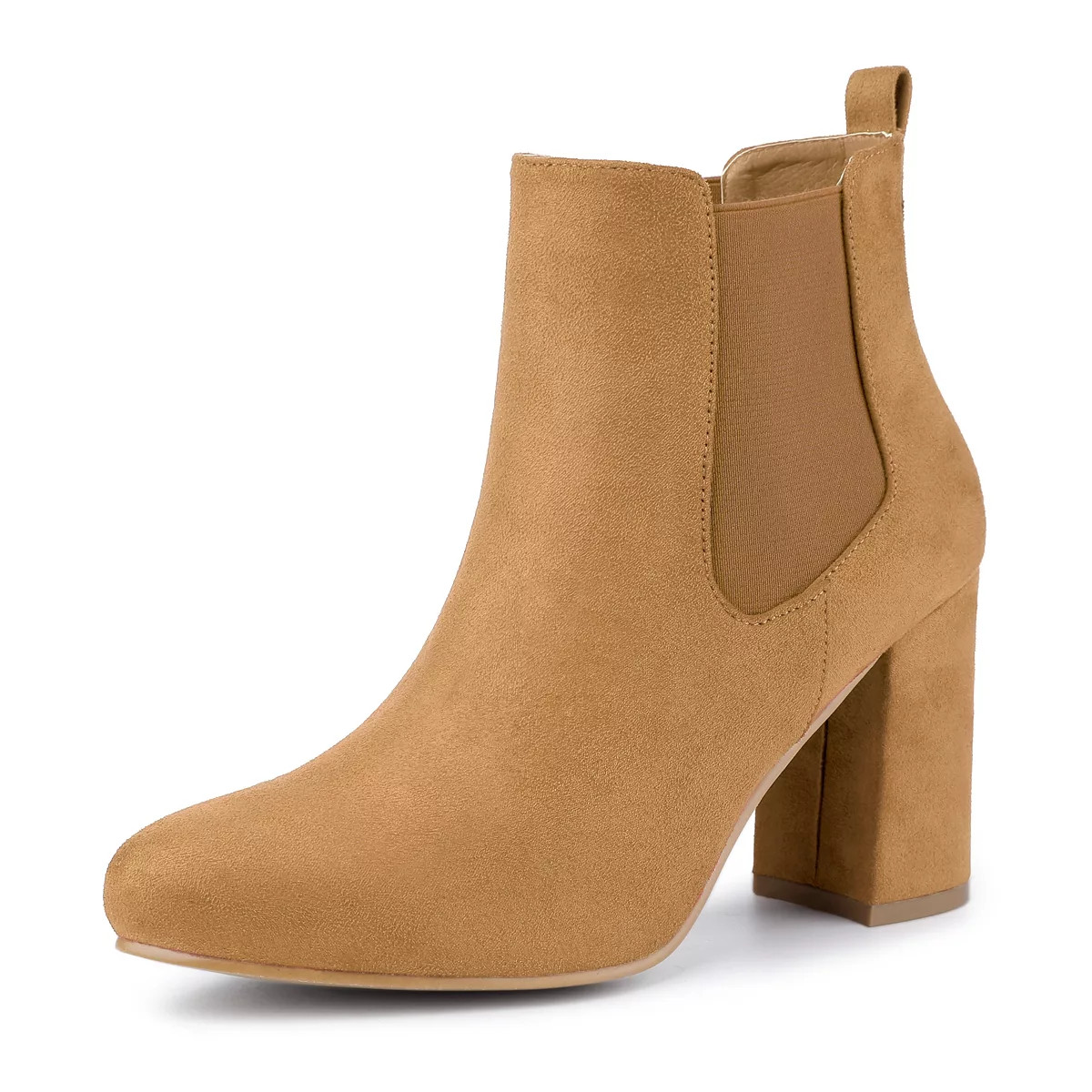 Allegra K Women's Round Toe Chunky High Heels Ankle Chelsea Boots | Target