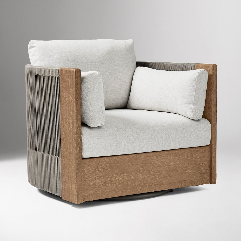 Porto Outdoor Swivel Chairs & Side Table Set | West Elm (US)