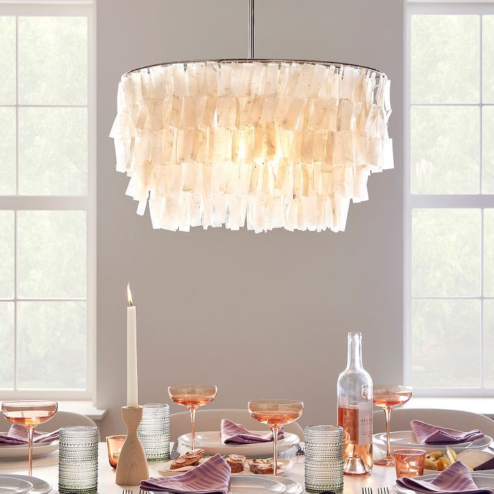 Capiz Round Chandelier (24") | West Elm (US)