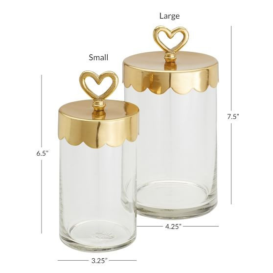 The Emily & Meritt Beauty Jars, Set of 2 | Pottery Barn Teen