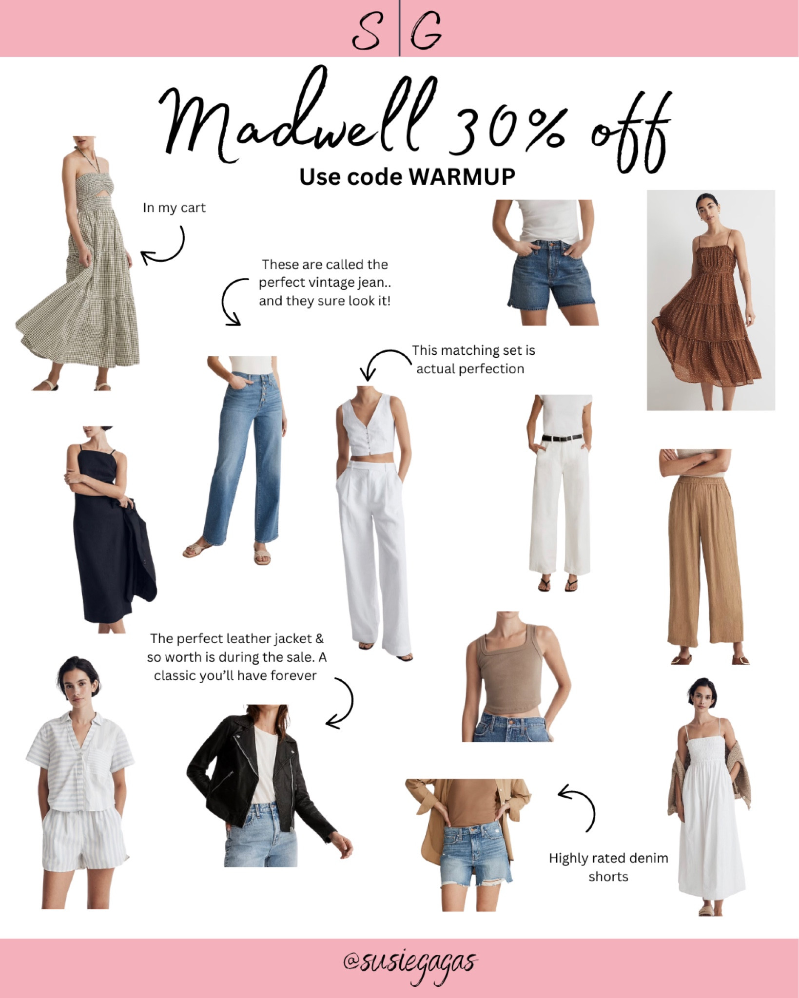 Madewell has great spring & summer pieces on sale this weekend for 30% off!



#LTKFind #LTKsalealert #LTKunder100