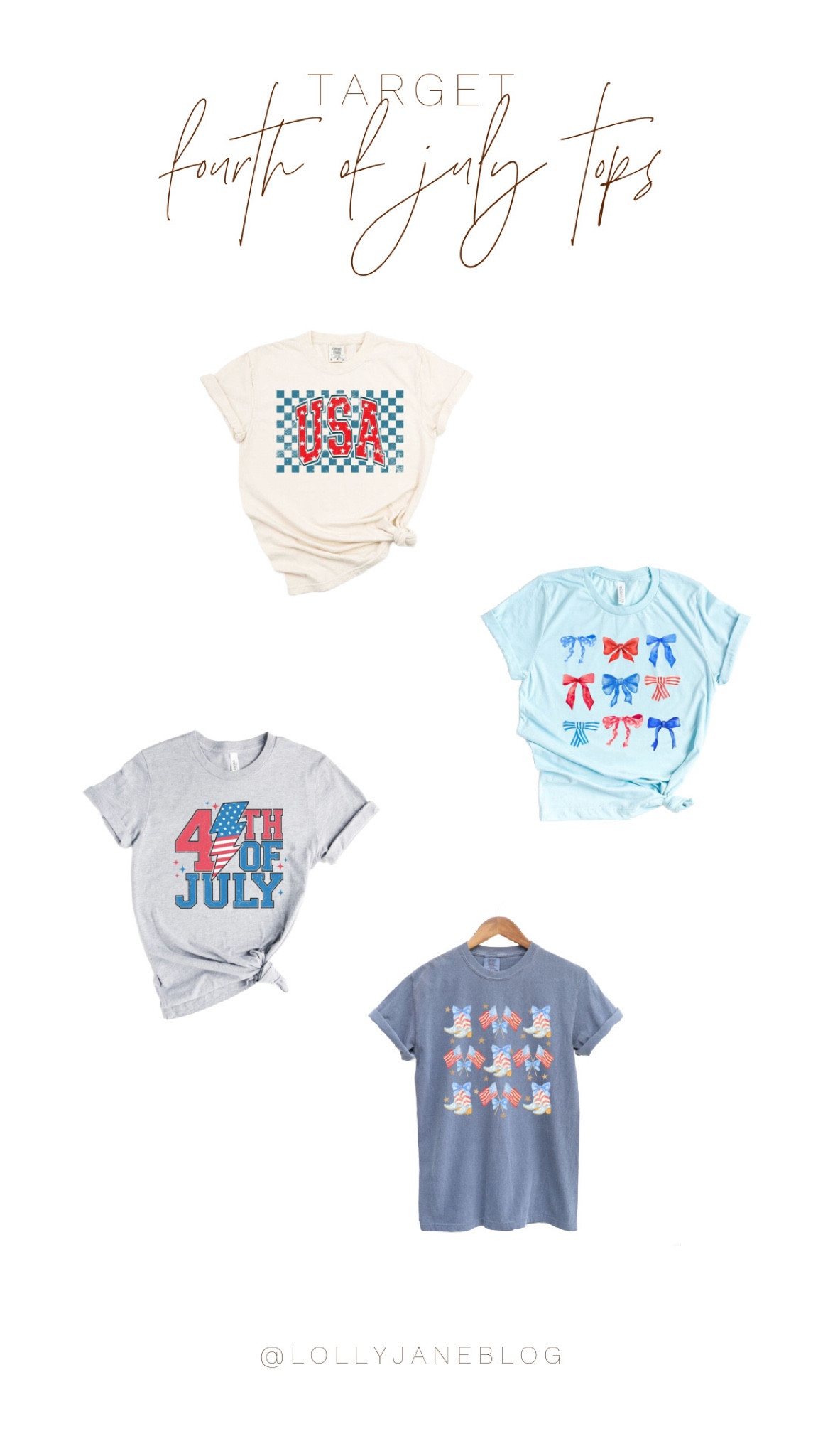 Target 4th of July tops! 🇺🇸🫶🏻

Red, White, and Blue tops from Target! There are so many fun options, like these cute patriotic bows and the checkered theme! 

#LTKStyleTip #LTKSeasonal #LTKFindsUnder50