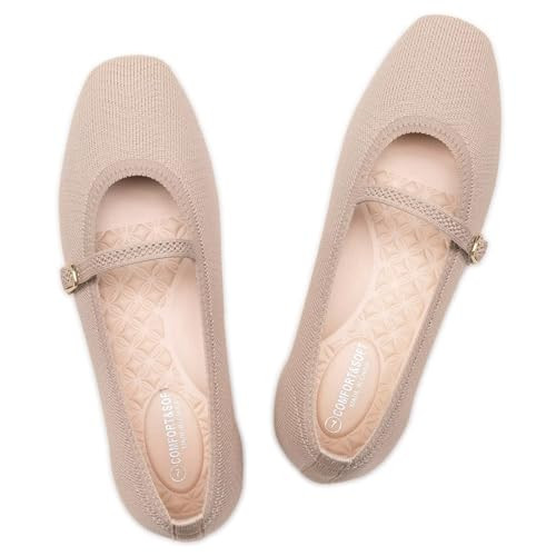 Frank Mully Mary Jane Women Flat Shoes Slip on Square-Toe Washable Shoes Comfortable for Dressy a... | Amazon (US)