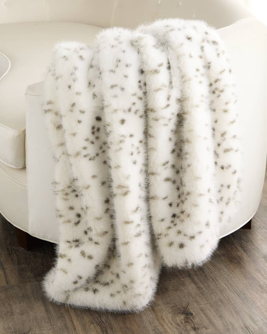 Lyla Grant Faux Fox Throw, 60" x 72" | Neiman Marcus