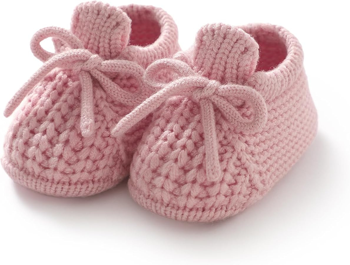 DovFanny Baby Booties Newborn Baby First Shoes Cozy Warm Knit Soft Booties for Toddler Infant Boy... | Amazon (US)