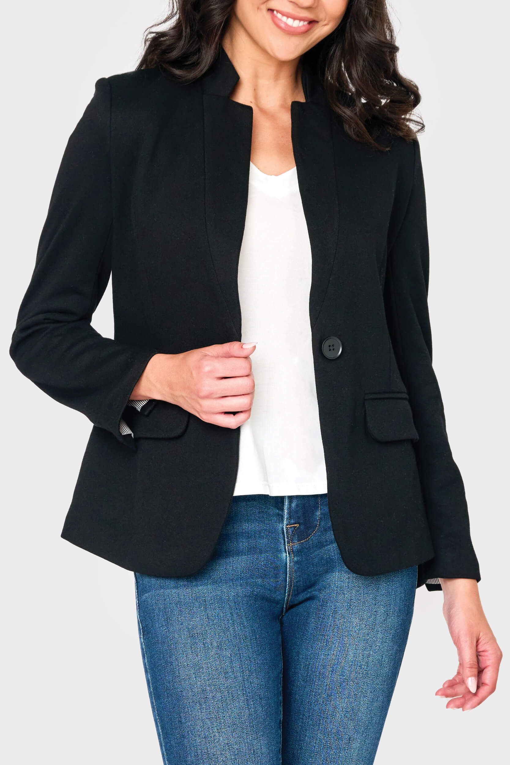 Notch Collar Blazer | Gibson