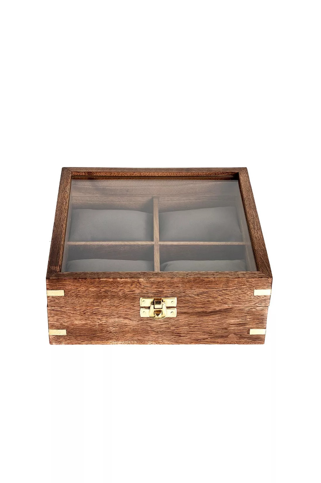 Novelty Gifts | Wooden Watch Box Holds 4 Watches | Harvey Makin | Debenhams UK