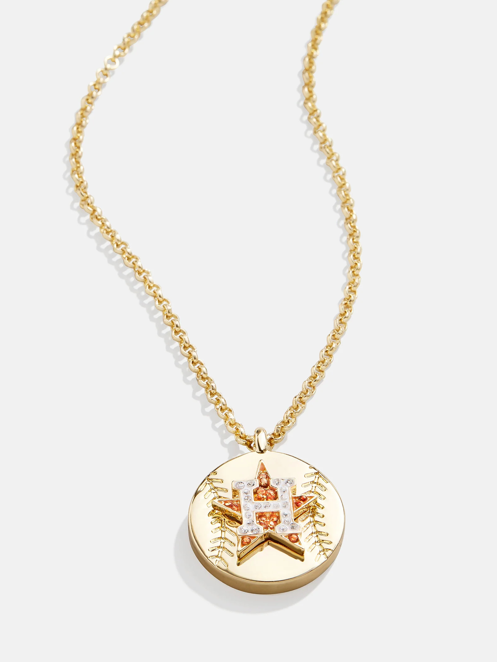 MLB Gold Baseball Charm Necklace - Houston Astros | BaubleBar (US)