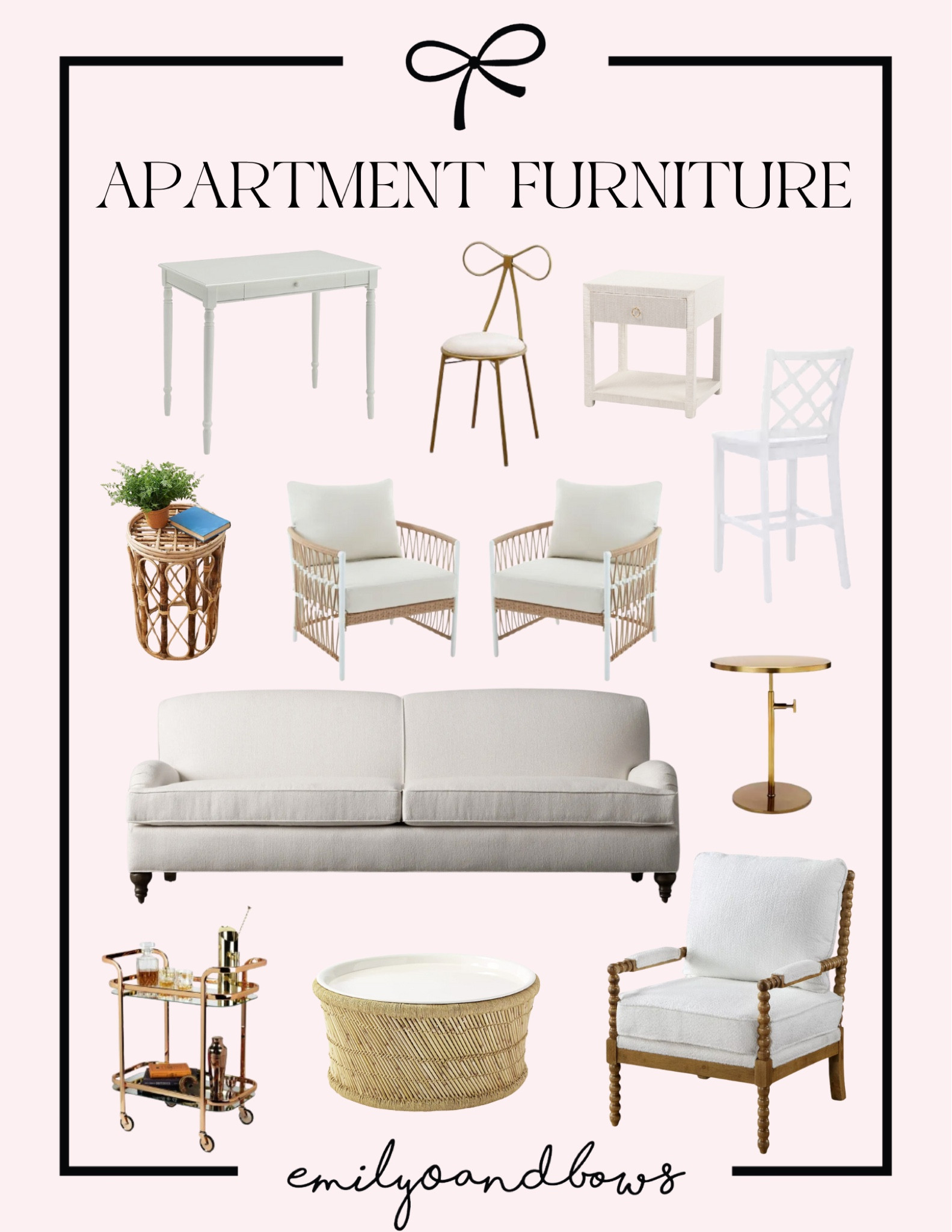 My apartment furniture for my new place! I linked everything in one place to refer back to!🎀