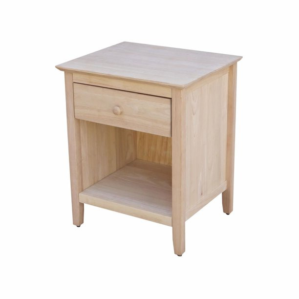 International Concepts Nightstand With 1 Drawer - Unfinished - Walmart.com | Walmart (US)